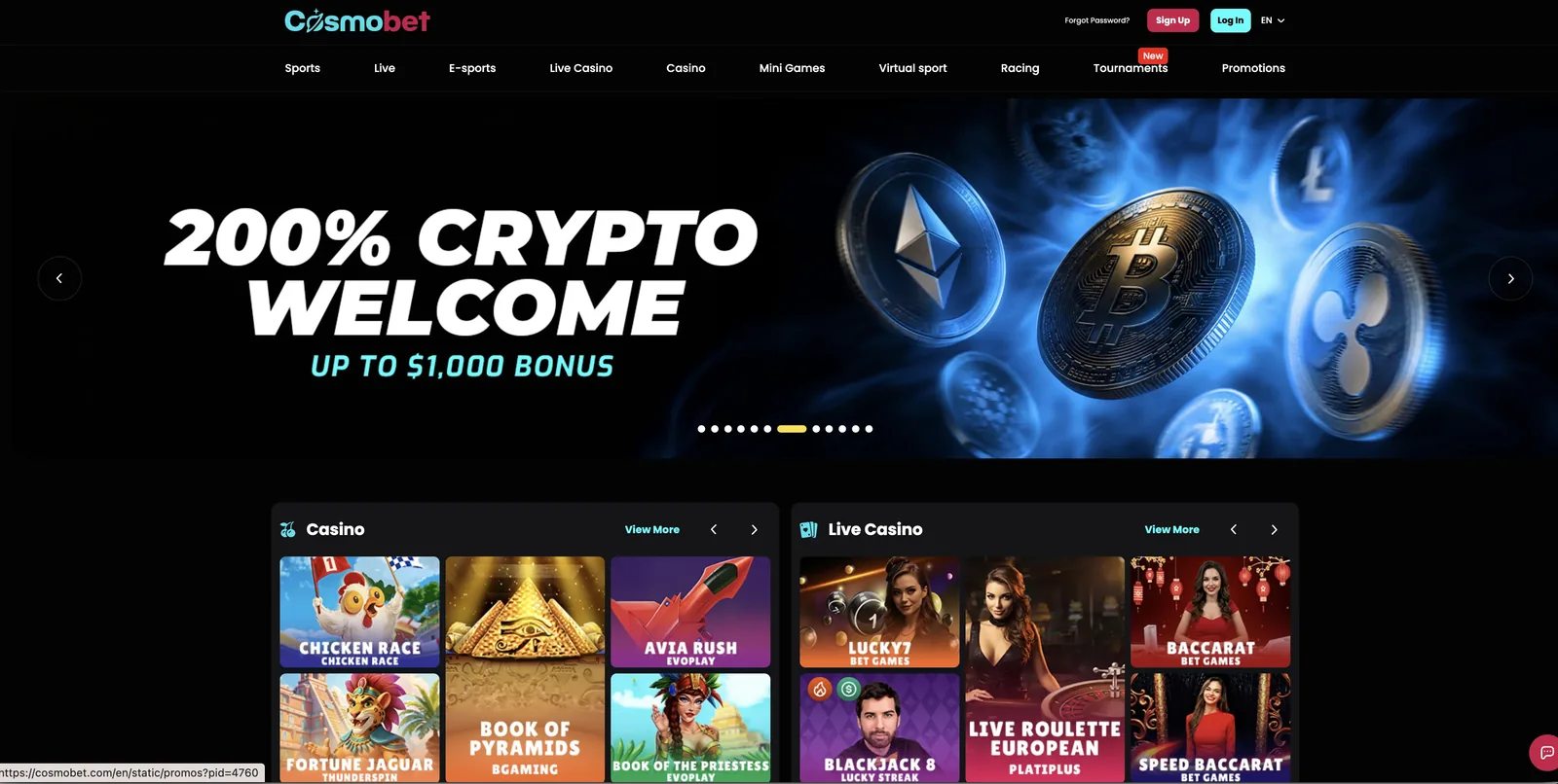 Cosmobet Casino Review